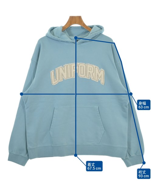 uniform experiment（ユニフォームエクスペリメント）パーカー 青 サイズ:3(L位) メンズ/2200689518188