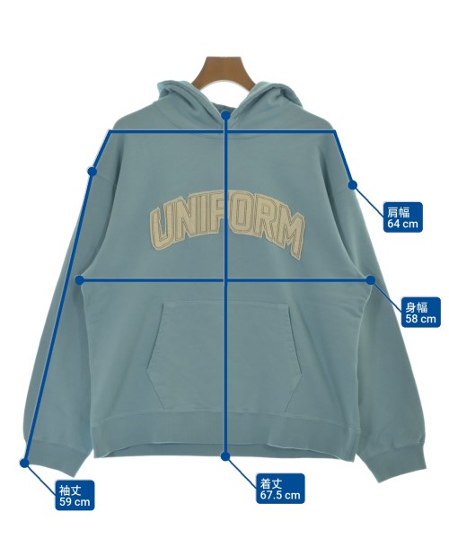 uniform experiment（ユニフォームエクスペリメント）パーカー 青 サイズ:1(S位) メンズ/2200694828548