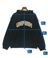 uniform experiment（ユニフォームエクスペリメント）パーカー 黒 サイズ:1(S位) メンズ/2200694828630