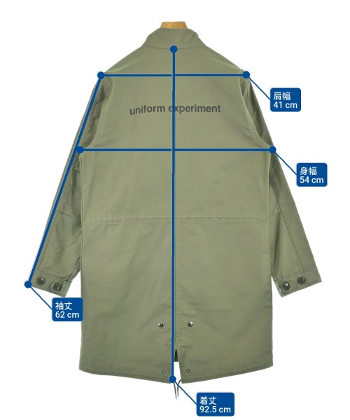 uniform experiment（ユニフォームエクスペリメント）モッズコート カーキ サイズ:1(S位) メンズ/2200697133182