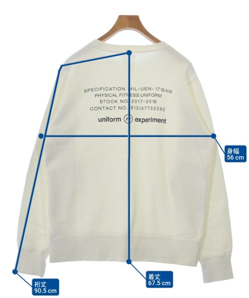 uniform experiment（ユニフォームエクスペリメント）スウェット 白 サイズ:3(L位) メンズ/2200698118225