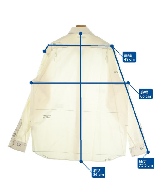 uniform experiment（ユニフォームエクスペリメント）カジュアルシャツ 白 サイズ:5(XXL位) メンズ/2200655176060