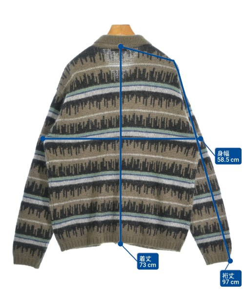 uniform experiment（ユニフォームエクスペリメント）カーディガン カーキ サイズ:1(S位) メンズ/2200657618025