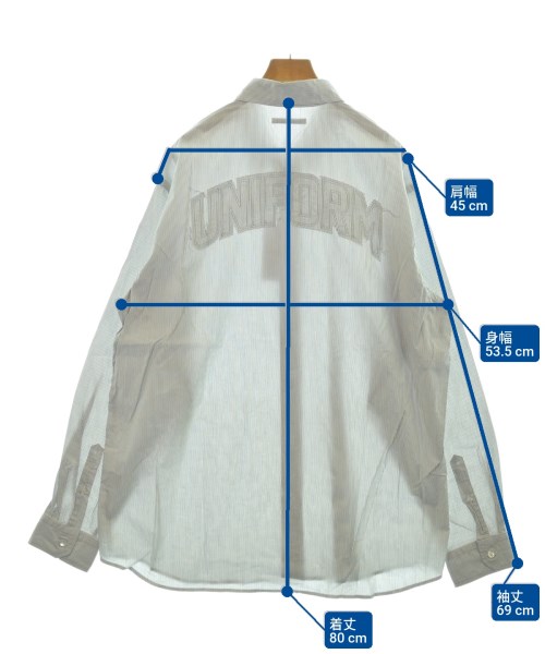 uniform experiment（ユニフォームエクスペリメント）カジュアルシャツ グレー サイズ:4(XL位) メンズ/2200648965138