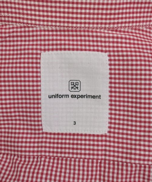 uniform experiment（ユニフォームエクスペリメント）カジュアルシャツ 赤 サイズ:3(L位) メンズ/2200702447600