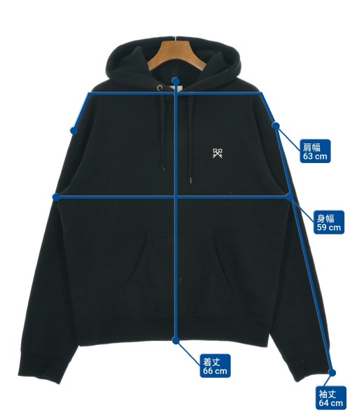 uniform experiment（ユニフォームエクスペリメント）パーカー 黒 サイズ:2(M位) メンズ/2200669285017