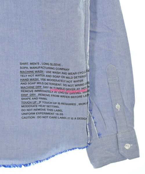 uniform experiment（ユニフォームエクスペリメント）カジュアルシャツ 青 サイズ:1(S位) メンズ/2200670388073