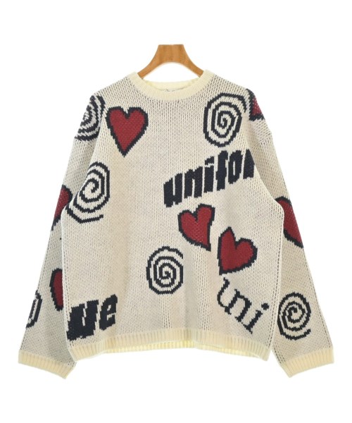 uniform experiment(ユニフォームエクスペリメント)ニット・セーター 白 サイズ:F/2200670079582