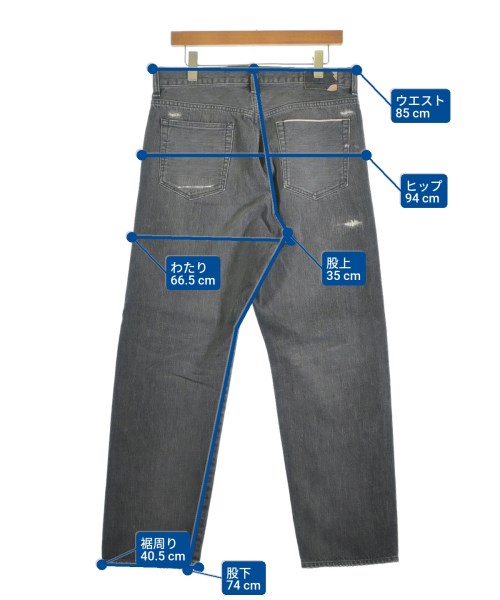 uniform experiment（ユニフォームエクスペリメント）デニムパンツ グレー サイズ:3(L位) メンズ/2200670177745