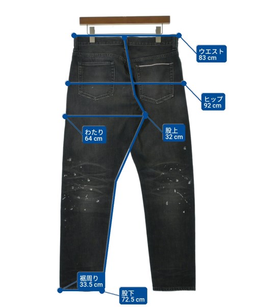 uniform experiment（ユニフォームエクスペリメント）デニムパンツ 黒 サイズ:2(M位) メンズ/2200731587643