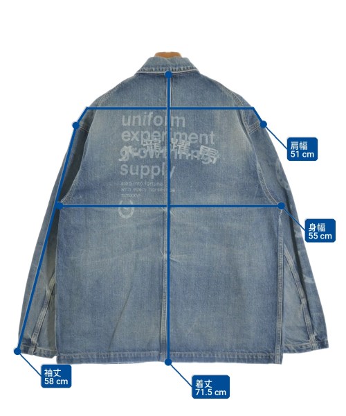 uniform experiment（ユニフォームエクスペリメント）デニムジャケット 青 サイズ:1(S位) メンズ/2200731587827