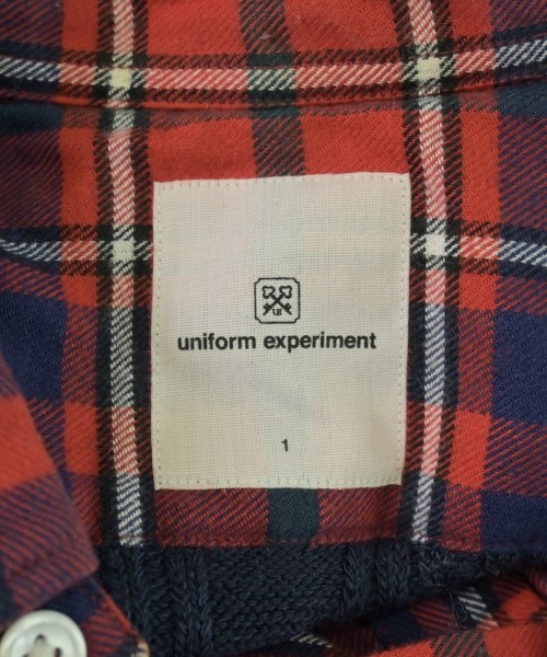 uniform experiment（ユニフォームエクスペリメント）カジュアルシャツ 赤 サイズ:1(S位) メンズ/2200726336089