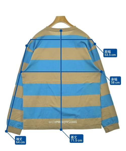 uniform experiment（ユニフォームエクスペリメント）Tシャツ・カットソー 青 サイズ:4(XL位) メンズ/2200683878028