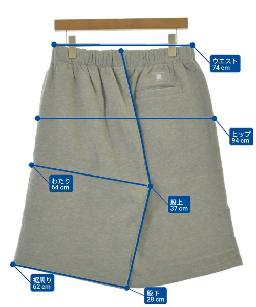 UNDEFEATED（アンディフィーテッド）ショートパンツ グレー サイズ:XL メンズ/2200701357108