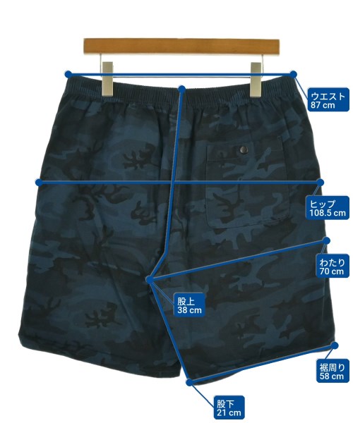 UNDEFEATED（アンディフィーテッド）ショートパンツ 青 サイズ:L メンズ/2200647438046