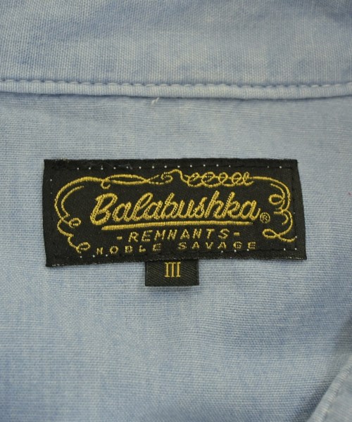BALABUSHKA REMNANTS（バラブシュカレムナンツ）カジュアルシャツ 青 サイズ:3(L位) メンズ/2200724005048