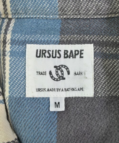 URSUS BAPE（アーサスベイプ）カジュアルシャツ 青 サイズ:M メンズ/2200672997082