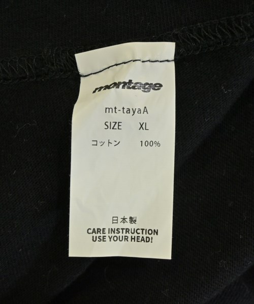 montage（モンタージュ）Tシャツ・カットソー 黒 サイズ:XL メンズ/2200681989023