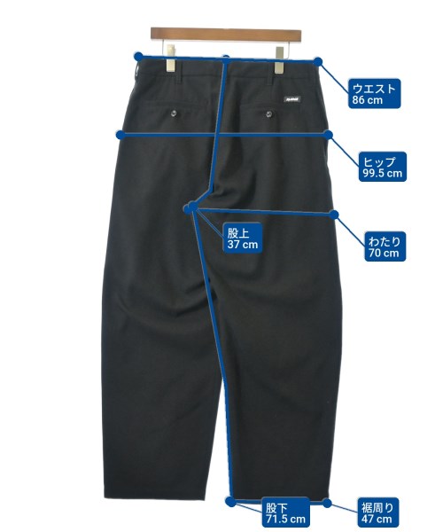 X-LARGE（エクストララージ）スラックス 黒 サイズ:36(XXL位) メンズ/2200644076029