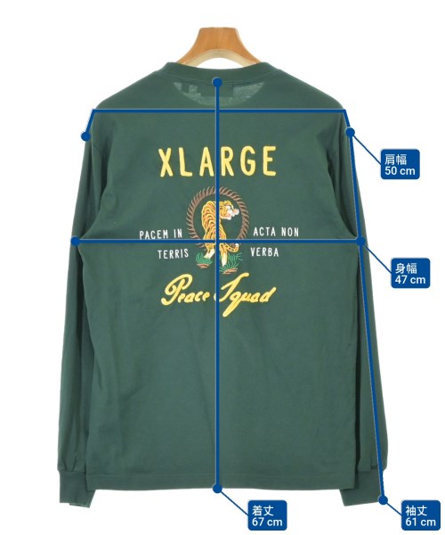 X-LARGE（エクストララージ）Tシャツ・カットソー 緑 サイズ:S メンズ/2200608067063