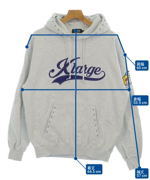 X-LARGE（エクストララージ）パーカー グレー サイズ:S メンズ/2200706311051