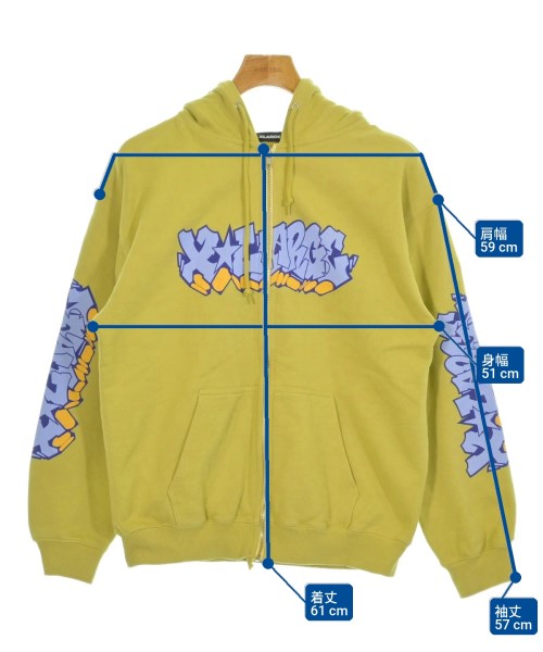X-LARGE（エクストララージ）パーカー 黄 サイズ:M メンズ/2200662625131