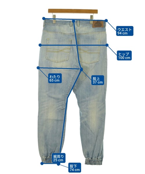 X-LARGE（エクストララージ）デニムパンツ 青 サイズ:34(XL位) メンズ/2200662772040