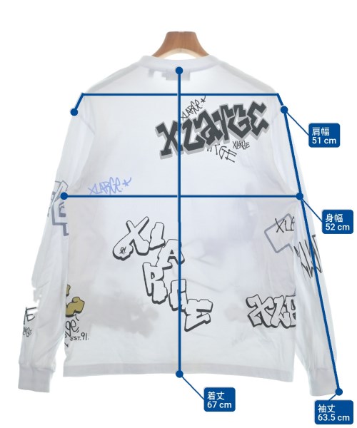 X-LARGE（エクストララージ）Tシャツ・カットソー 白 サイズ:M メンズ/2200659668219