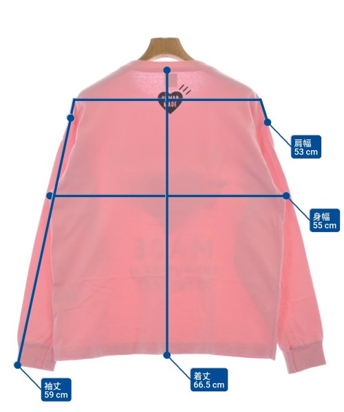 HUMAN MADE（ヒューマンメイド）Tシャツ・カットソー ピンク サイズ:L メンズ/2200635038081