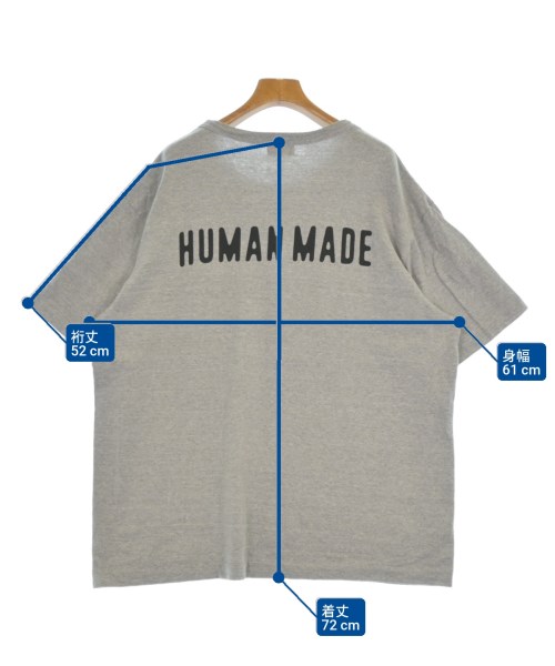 HUMAN MADE（ヒューマンメイド）Tシャツ・カットソー グレー サイズ:2XL メンズ/2200636021051