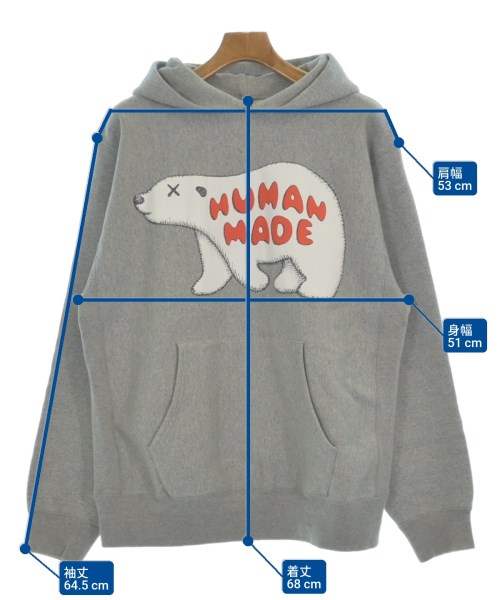 HUMAN MADE（ヒューマンメイド）パーカー グレー サイズ:XL メンズ/2200641162015