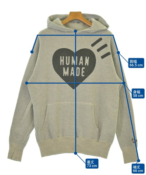 HUMAN MADE（ヒューマンメイド）パーカー グレー サイズ:L メンズ/2200527570057
