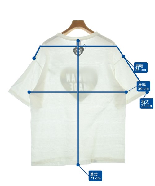 HUMAN MADE（ヒューマンメイド）Tシャツ・カットソー 白 サイズ:2XL メンズ/2200588087020