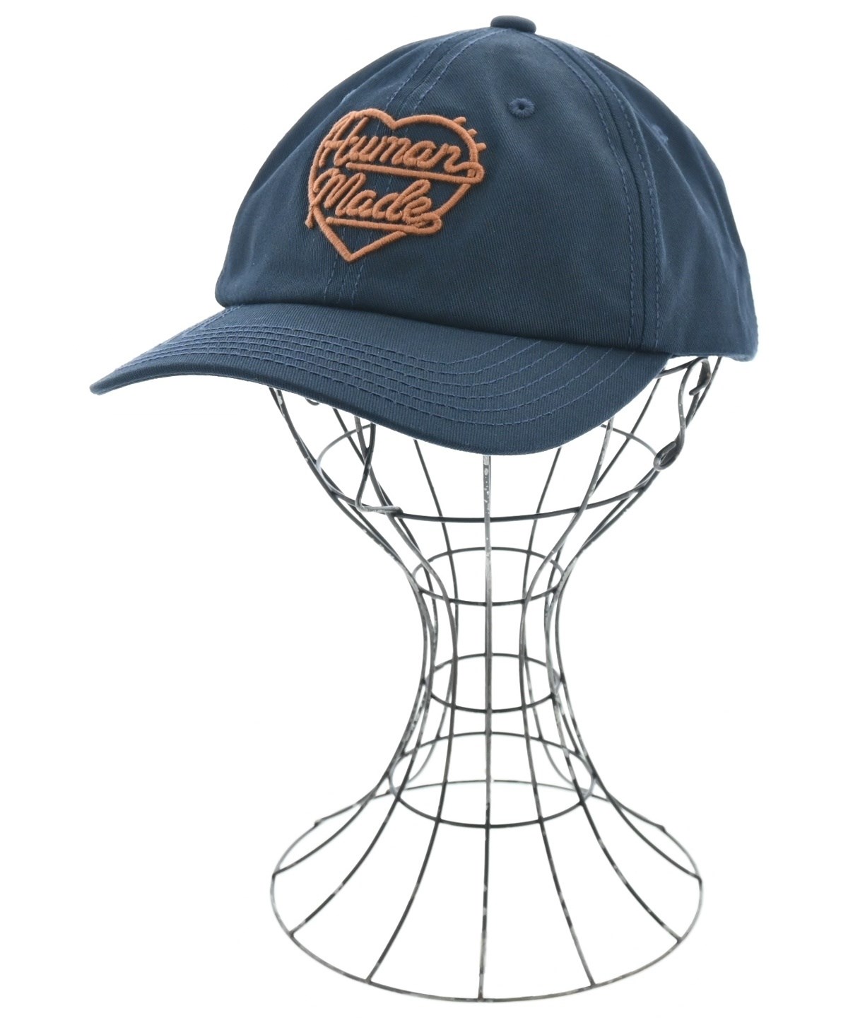 美品☆HUMAN MADE ネイビー ブラウン キャップ HUMAN MADE（ヒューマンメイド）キャップ 紺 サイズ:- メンズ