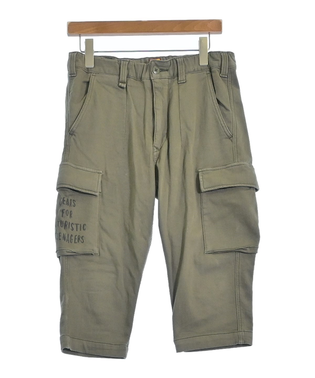 HUMAN MADE（ヒューマンメイド）クロップドパンツ カーキ サイズ:M