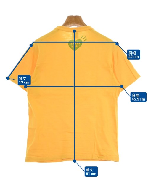 HUMAN MADE（ヒューマンメイド）Tシャツ・カットソー 黄 サイズ:S メンズ/2200631946052