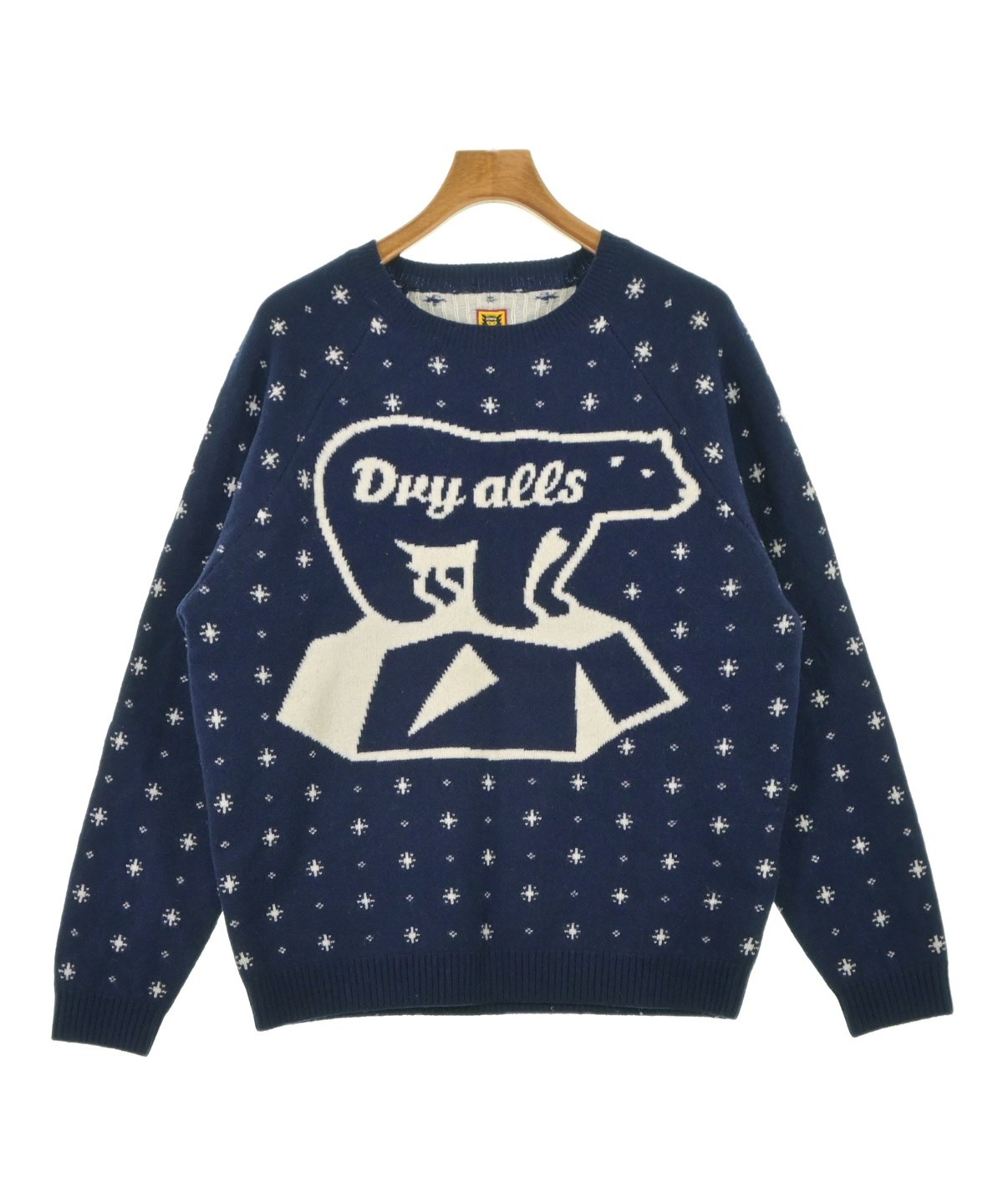 HUMAN MADE（ヒューマンメイド）ニット・セーター 紺 サイズ:L メンズ