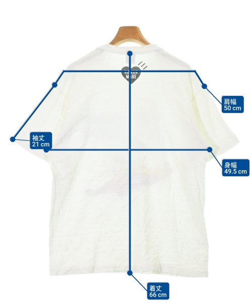 HUMAN MADE（ヒューマンメイド）Tシャツ・カットソー 白 サイズ:L メンズ/2200633103026