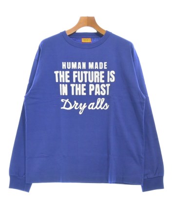 試着のみ HUMAN MADE ヒューマンメイド INDIGOノーカラーシャツL HUMAN MADE（ヒューマンメイド）Tシャツ・カットソー 青 サイズ