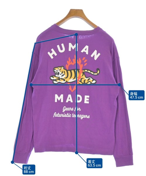 HUMAN MADE（ヒューマンメイド）Tシャツ・カットソー 紫 サイズ:S メンズ/2200616120071