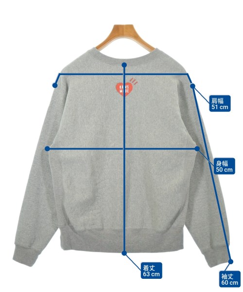 HUMAN MADE（ヒューマンメイド）スウェット グレー サイズ:M メンズ/2200618544080