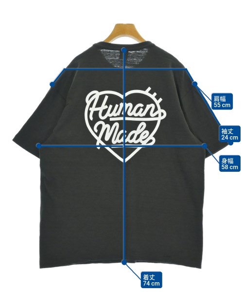 HUMAN MADE（ヒューマンメイド）Tシャツ・カットソー グレー サイズ:3XL(XXXL位) メンズ/2200678198049