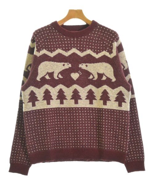 HUMAN MADE(ヒューマンメイド)ニット・セーター 赤 サイズ:L/2200680101044