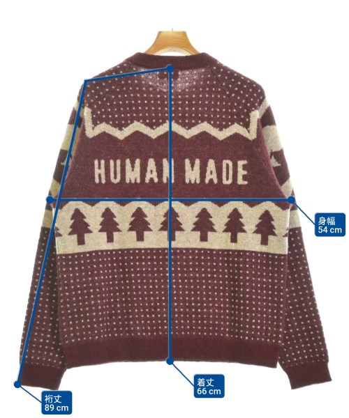 HUMAN MADE（ヒューマンメイド）ニット・セーター 赤 サイズ:L メンズ/2200680101044