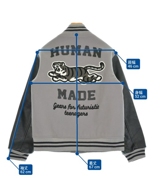 HUMAN MADE（ヒューマンメイド）スタジャン グレー サイズ:M メンズ/2200658918018