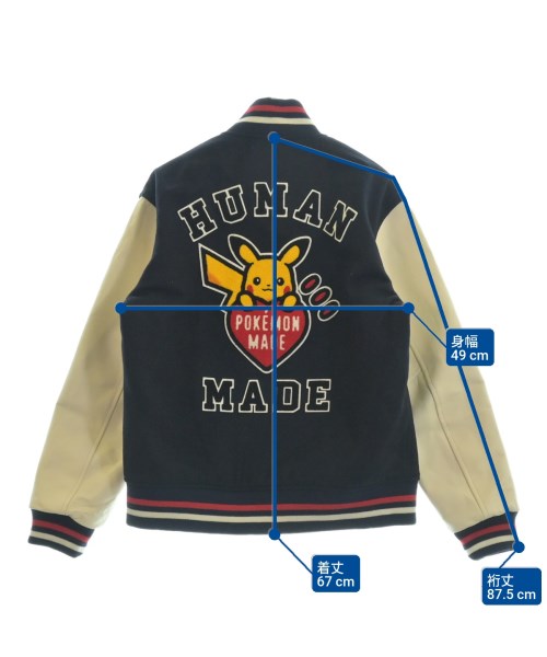 HUMAN MADE（ヒューマンメイド）スタジャン 紺 サイズ:M メンズ/2200658918025