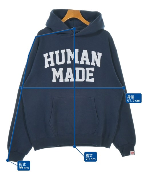 HUMAN MADE（ヒューマンメイド）パーカー 紺 サイズ:L メンズ/2200719723094