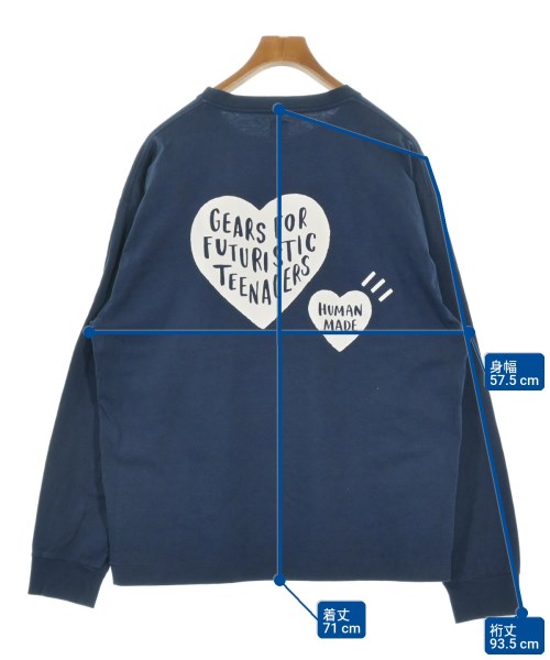 HUMAN MADE（ヒューマンメイド）Tシャツ・カットソー 紺 サイズ:XL メンズ/2200634307065