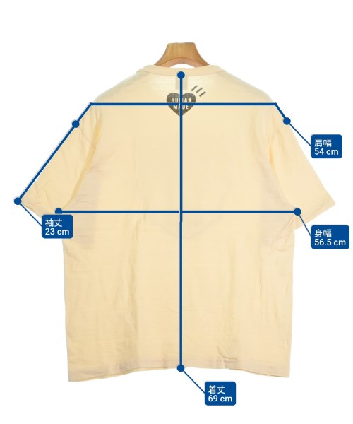 HUMAN MADE（ヒューマンメイド）Tシャツ・カットソー 黄 サイズ:XL メンズ/2200650104327