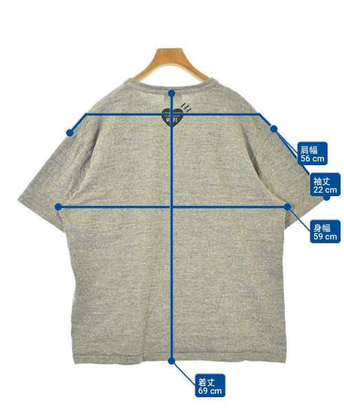 HUMAN MADE（ヒューマンメイド）Tシャツ・カットソー グレー サイズ:3XL(XXXL位) メンズ/2200705652032